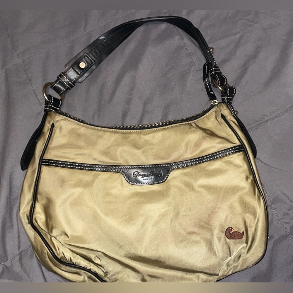 Dooney & Bourke Black and Tan Shoulder Bag